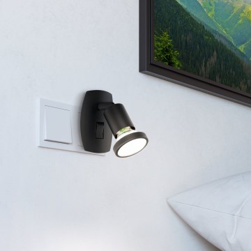 Eglo - LED svjetiljka za utičnicu 1xGU10/4,5W/230V crna