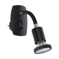 Eglo - LED svjetiljka za utičnicu 1xGU10/4,5W/230V crna