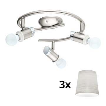 Eglo - LED Ugradbena svjetiljka MY CHOICE 3xE14/4W/230V mat krom/kremasta