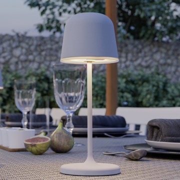 Eglo - LED vanjska dodirna punjiva stolna lampa s mogućnošću prigušivanja, LED/1,8W/5V, 2500/3000/4000K, 2500 mAh, IP54, siva