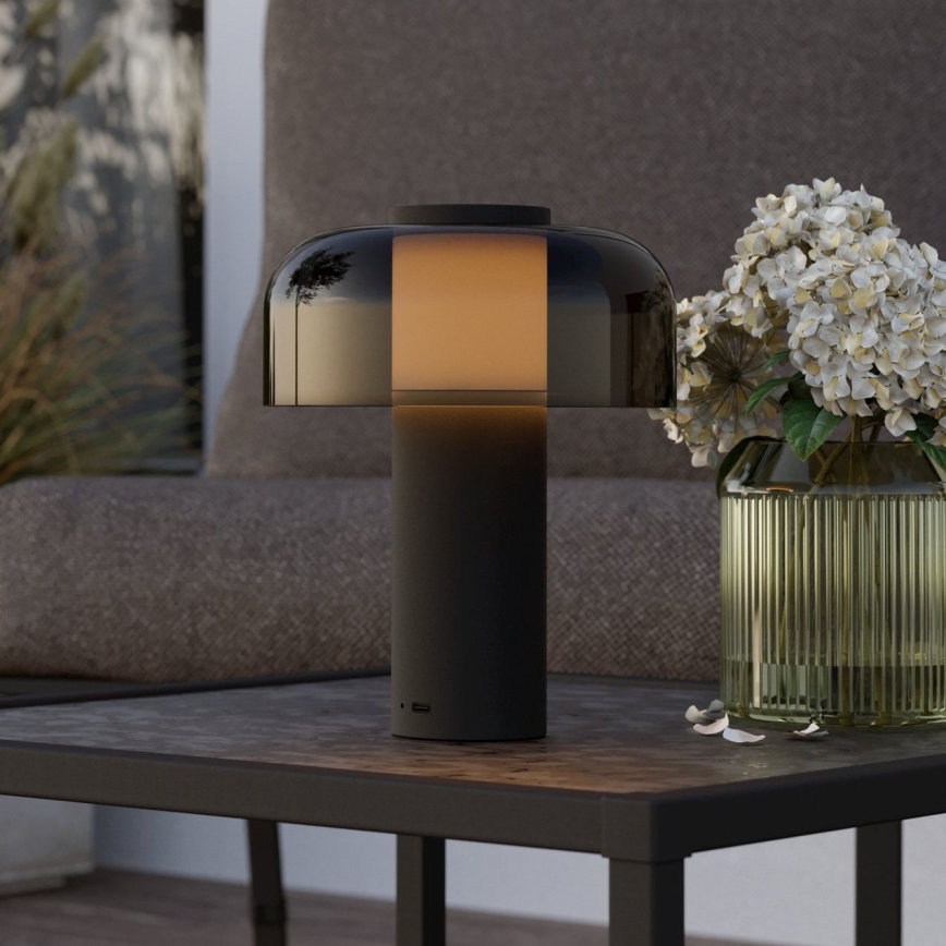 Eglo - LED vanjska lampa s dodirnim prigušivačem LED/2,25W/5V 2400-4000K 5200 mAh IP44 crna