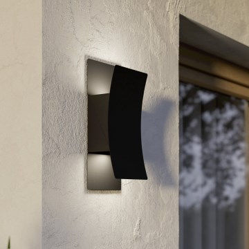 Eglo - LED vanjsko zidno svjetlo 2xLED/4W/230V 2700/4000/6500K IP44 crno