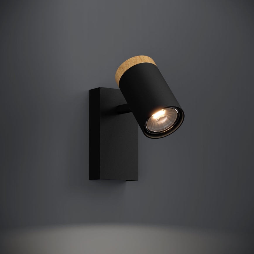 Eglo - LED Zidna reflektorska svjetiljka 1xGU10/4,5W/230V 3000K crna/smeđa