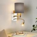 Eglo - LED Zidna svjetiljka 1xE27/40W+LED/3,5W siva