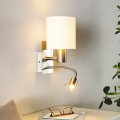 Eglo - LED Zidna svjetiljka 1xE27/40W+LED/3,8W bijela