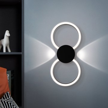 Eglo - LED zidna svjetiljka LED/20W/230V + LED/0,91W crna