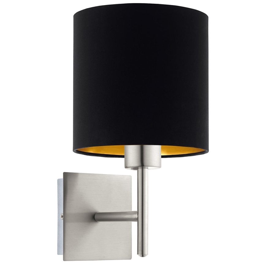 Eglo - LED  Zidna svjetiljka TUNJA 1xE27/60W/230V mat krom/crna