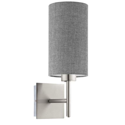 Eglo - LED  Zidna svjetiljka TUNJA 1xE27/60W/230V mat krom/siva