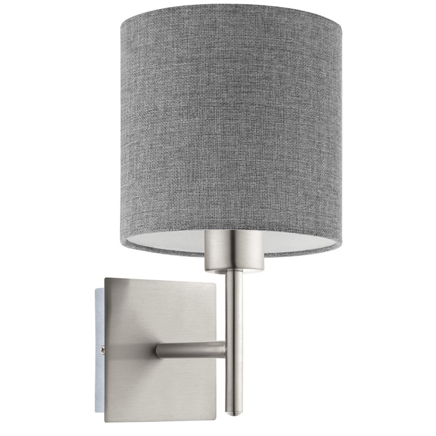 Eglo - LED Zidna svjetiljka TUNJA 1xE27/60W/230V matni krom/siva