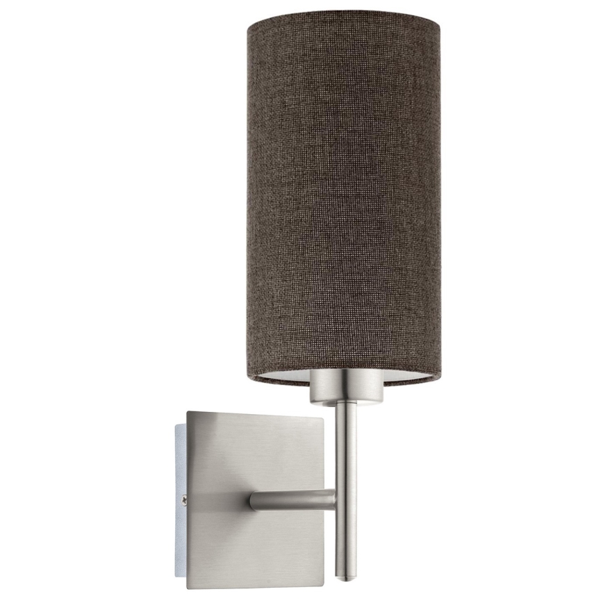 Eglo - LED  Zidna svjetiljka TUNJA 1xE27/60W/230V matni krom/smeđa