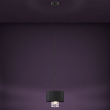 Eglo - Luster na sajli 1xE27/40W/230V crna