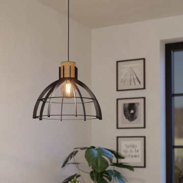 Eglo - Luster na sajli 1xE27/40W/230V crna