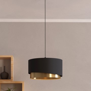 Eglo - Luster na sajli 1xE27/40W/230V crna/zlatna