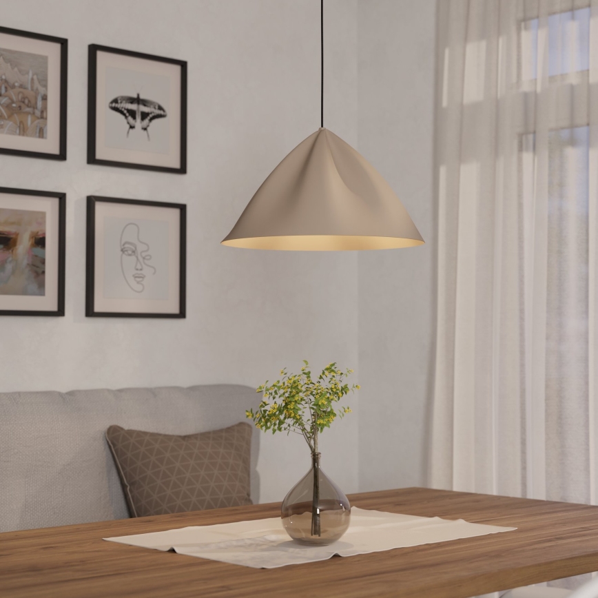 Eglo - Luster na sajli 1xE27/40W/230V krem