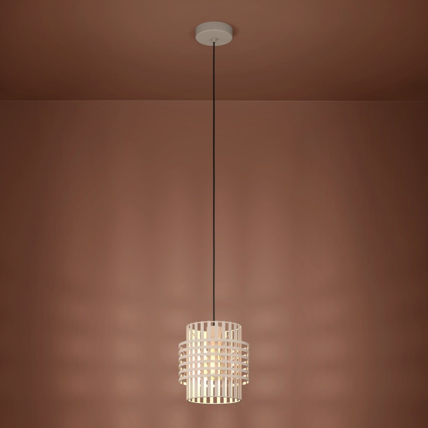 Eglo - Luster na sajli 1xE27/40W/230V pr. 21 cm krem