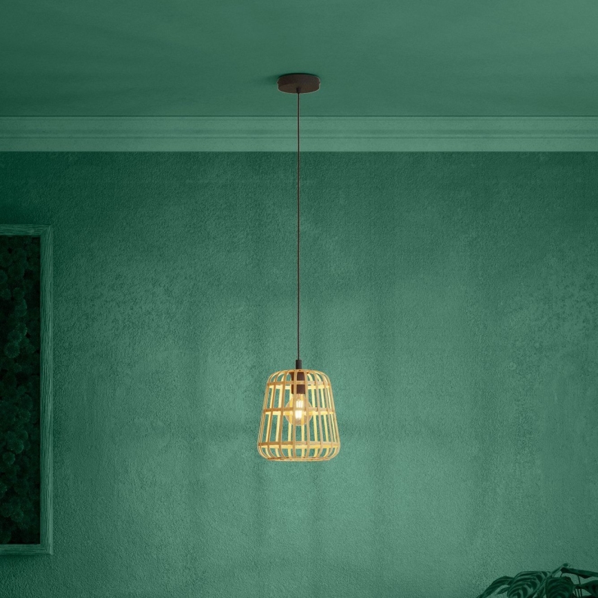 Eglo - Luster na sajli 1xE27/40W/230V pr. 24 cm bambus
