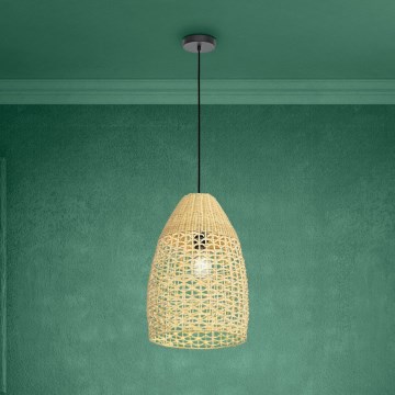 Eglo - Luster na sajli 1xE27/40W/230V pr. 35 cm bambus