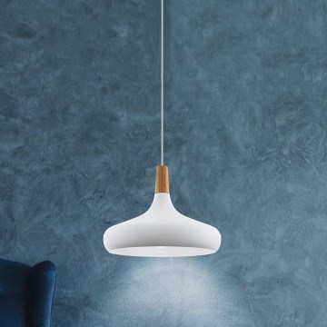 Eglo - Luster na sajli 1xE27/40W/230V pr. 40 cm bijela - FSC certificirano