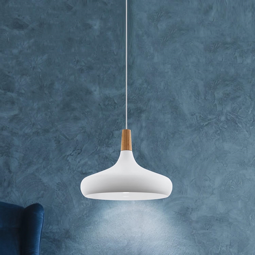 Eglo - Luster na sajli 1xE27/40W/230V pr. 40 cm bijela - FSC certificirano