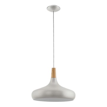 Eglo - Luster na sajli 1xE27/40W/230V pr. 40 cm srebrna - FSC certificirano