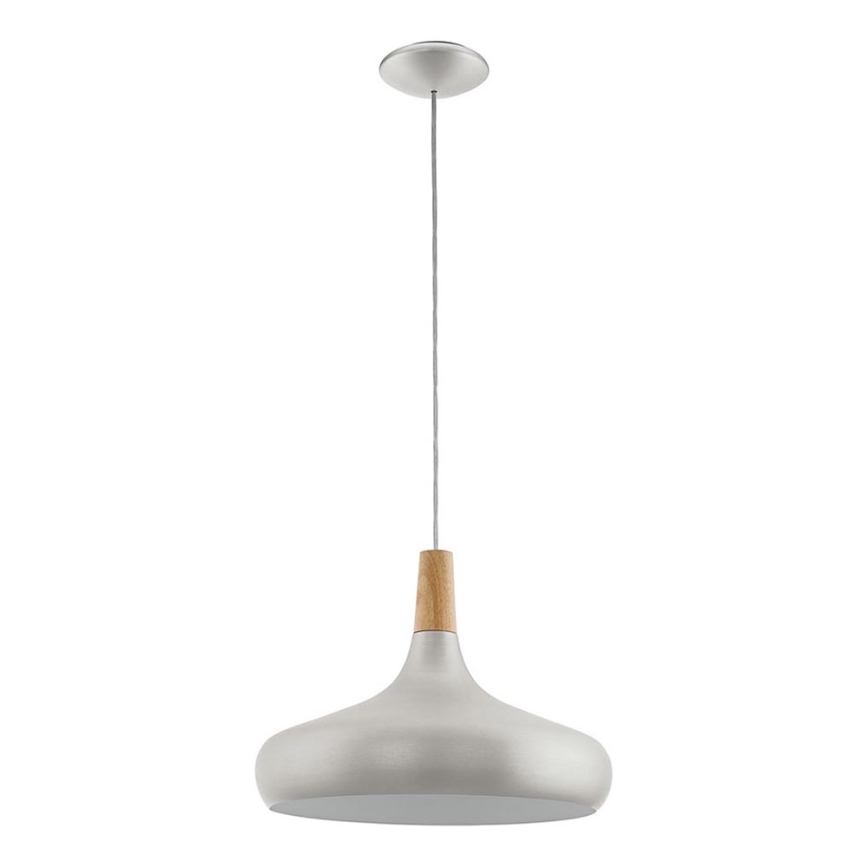 Eglo - Luster na sajli 1xE27/40W/230V pr. 40 cm srebrna - FSC certificirano