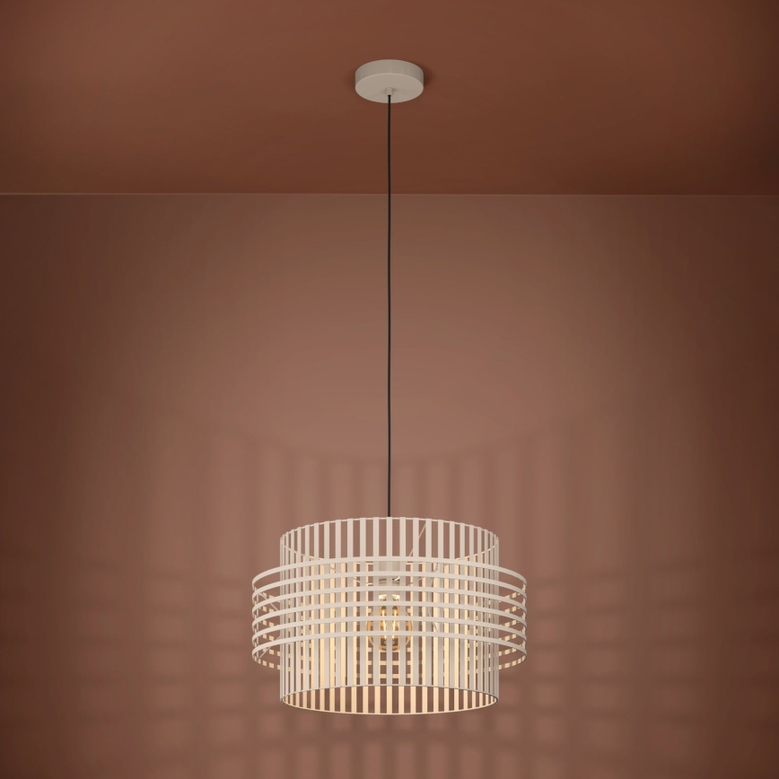 Eglo - Luster na sajli 1xE27/40W/230V pr. 48 cm krem