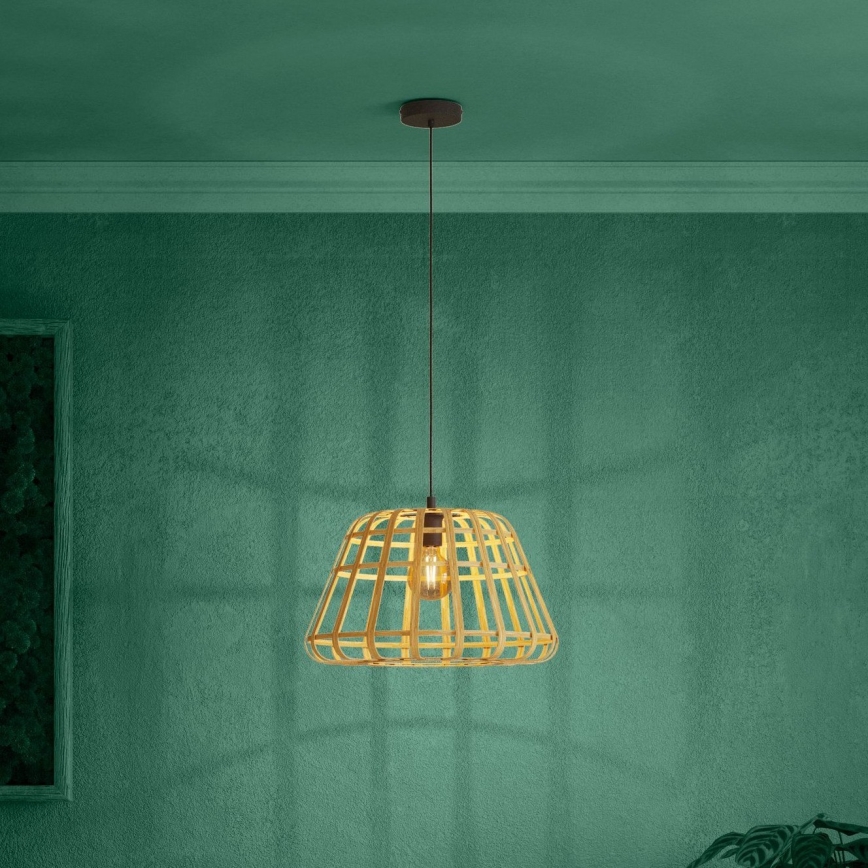Eglo - Luster na sajli 1xE27/40W/230V pr. 50 cm bambus