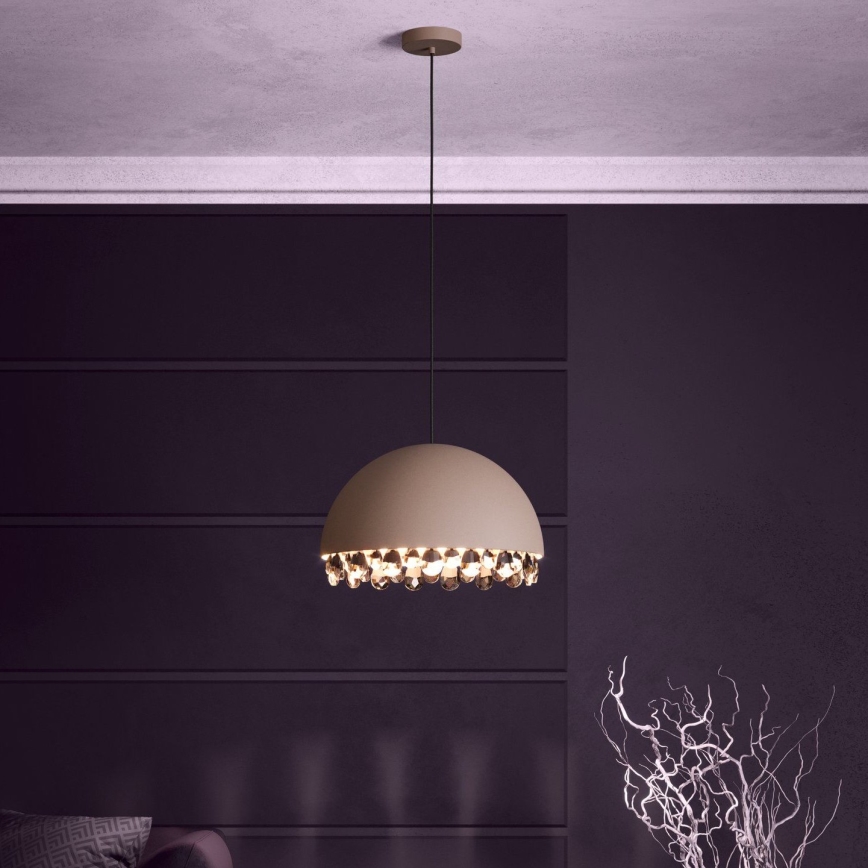 Eglo - Luster na sajli 1xE27/40W/230V smeđa