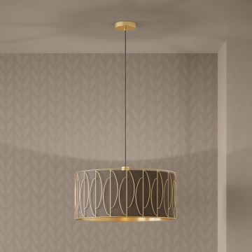 Eglo - Luster na sajli 1xE27/40W/230V zlatna/smeđa