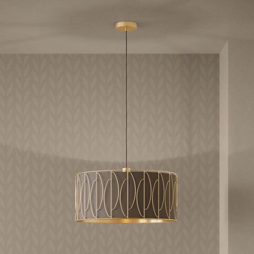 Eglo - Luster na sajli 1xE27/40W/230V zlatna/smeđa