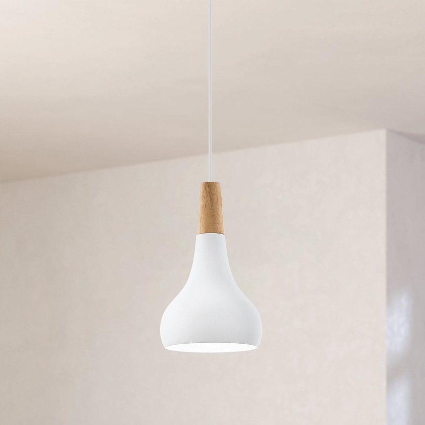 Eglo - Luster na sajli 1xE27/60W/230V pr. 18 cm bijela