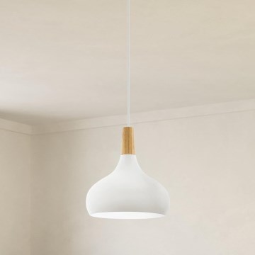 Eglo - Luster na sajli 1xE27/60W/230V pr. 28 cm bijela - FSC certificirano