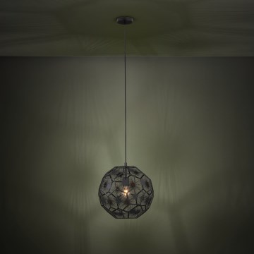 Eglo - Luster na sajli 1xE27/60W/230V pr. 41 cm crna