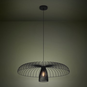 Eglo - Luster na sajli 1xE27/60W/230V pr. 77 cm crna