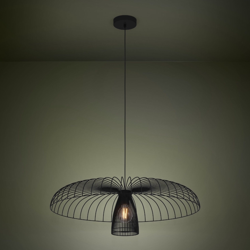Eglo - Luster na sajli 1xE27/60W/230V pr. 77 cm crna