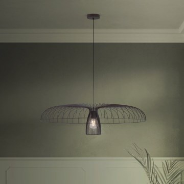 Eglo - Luster na sajli 1xE27/60W/230V pr. 98,5 cm crna