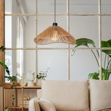 Eglo - Luster na sajli 1xE27/60W/230V smeđa