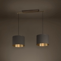 Eglo - Luster na sajli 2xE27/40W/230V smeđa/zlatna