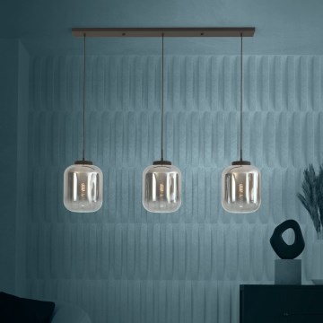Eglo - Luster na sajli 3xE27/40W/230V dimna