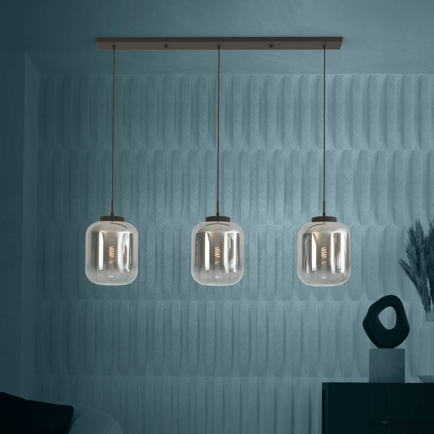 Eglo - Luster na sajli 3xE27/40W/230V dimna