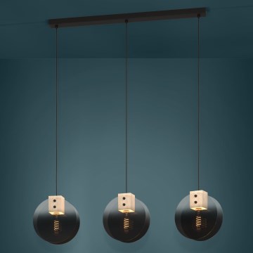 Eglo - Luster na sajli 3xE27/40W/230V dimna