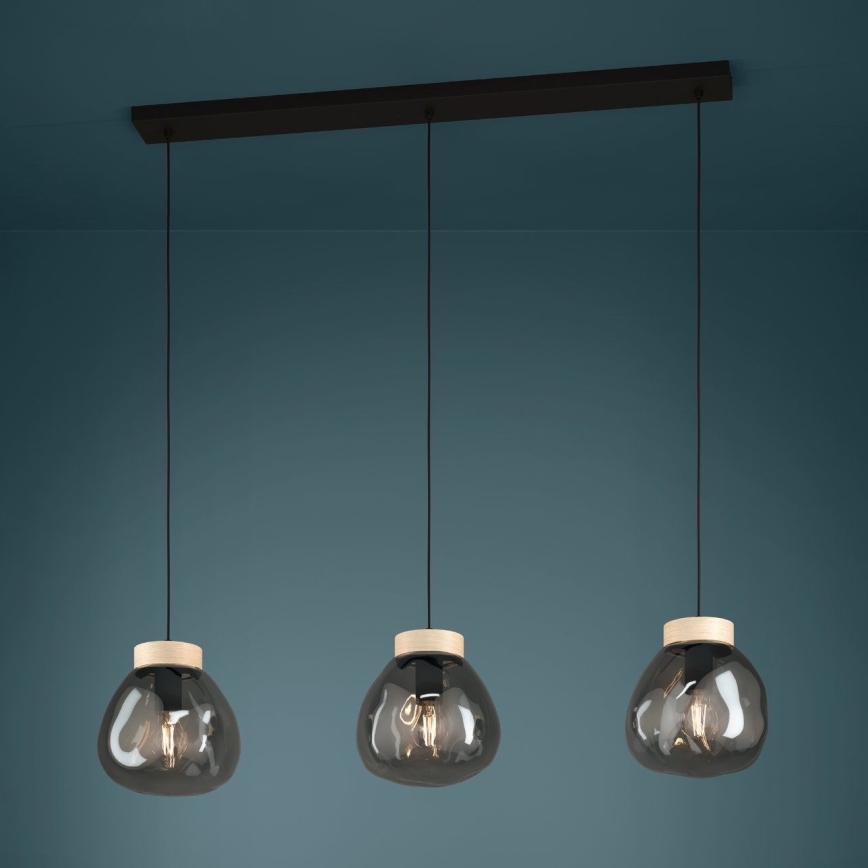 Eglo - Luster na sajli 3xE27/40W/230V dimna