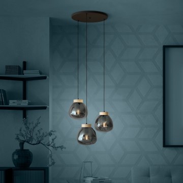 Eglo - Luster na sajli 3xE27/40W/230V dimna