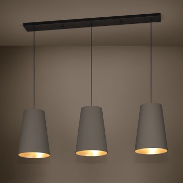 Eglo - Luster na sajli 3xE27/40W/230V smeđa