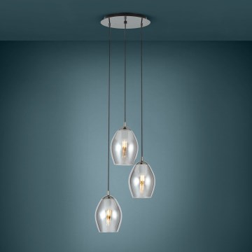 Eglo - Luster na sajli 3xE27/60W/230V dimna
