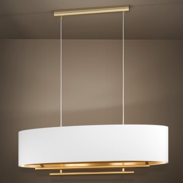 Eglo - Luster na sajli 4xE27/40W/230V bijela/zlatna