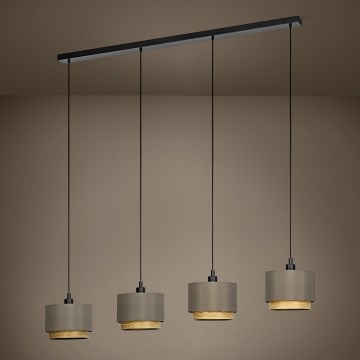 Eglo - Luster na sajli 4xE27/40W/230V smeđa