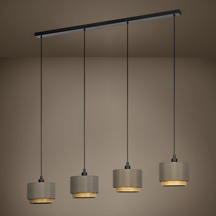 Eglo - Luster na sajli 4xE27/40W/230V smeđa