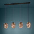 Eglo - Luster na sajli 4xE27/40W/230V smeđa