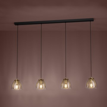 Eglo - Luster na sajli 4xE27/40W/230V zlatna